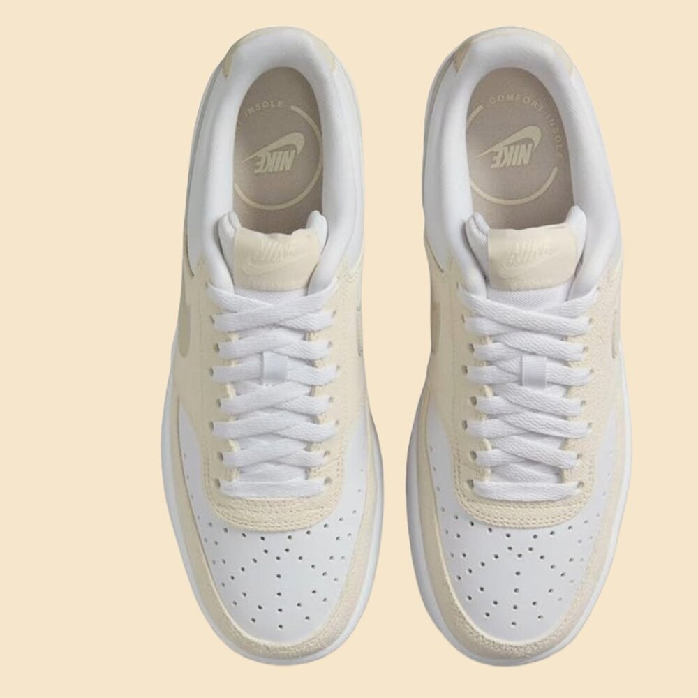 Nike Men's Court Vision Lo Basketball Shoe, Suede, PALE IVORY, Size 7.5 - Picture 4 of 7